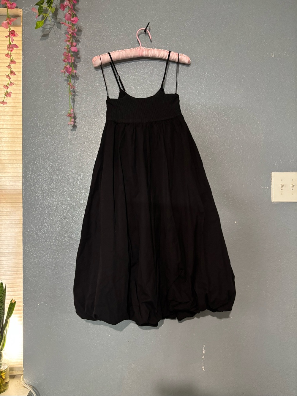Anthropologie Black Strapless Bubble Hem Maxi Dress - Picture 4 of 7
